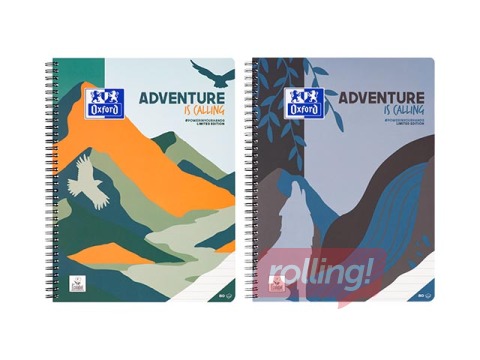 Klade ar spirāli Oxford Adventure, A4+, līniju, 80 lapas