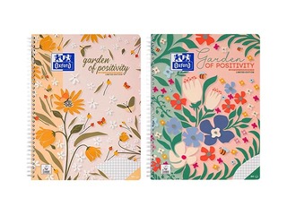 Klade ar spirāli Oxford Garden, A4+, rūtiņu, 80 lapas