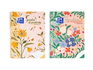 Klade ar spirāli Oxford Garden, A4+, līniju, 80 lapas