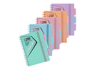 Klade Astra ar 4 sadalījumiem, A5, rūtiņu, pasteļkrāsas, 200 lapas