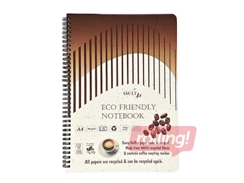 Klade Smiltainis Eco, ar spirāli, A4, rūtiņu, 70 lapas