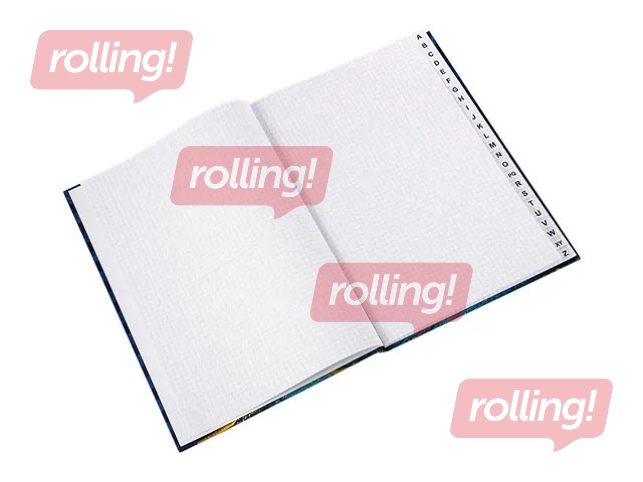 Klade ar alfabētu cietos vākos Grand, A4, rūtiņu, 96 lapas