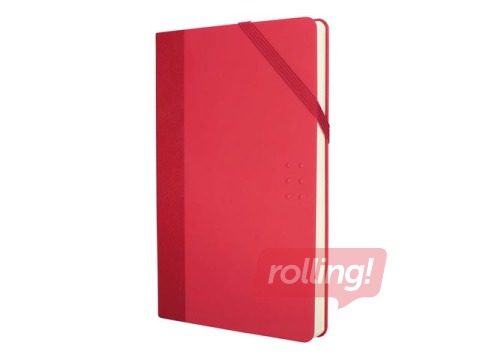 Piezīmju bloknots Milan, A5, baltas, sarkans, 104 lapas