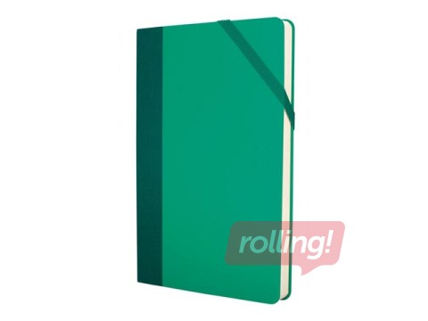 Piezīmju bloknots Milan, Colours, A5, baltas, zaļš, 104 lapas