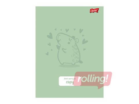 Klade Unipap, Capybara, rūtiņu, pasteļzaļa, A5, 32 lapas