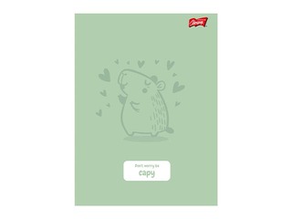 Klade Unipap, Capybara, rūtiņu, pasteļzaļa, A5, 32 lapas