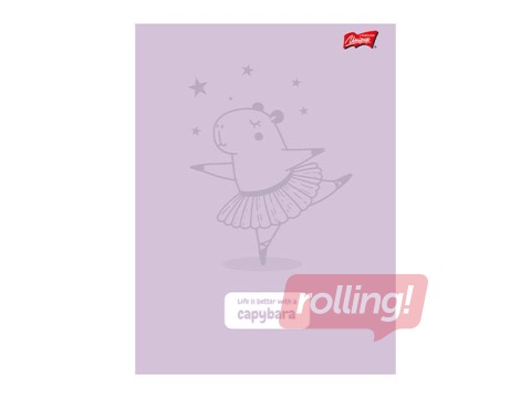 Klade Unipap, Capybara, rūtiņu, pasteļvioleta, A5, 32 lapas