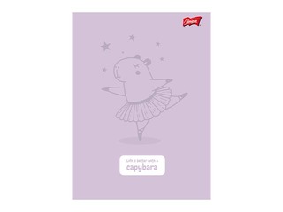 Klade Unipap, Capybara, rūtiņu, pasteļvioleta, A5, 32 lapas