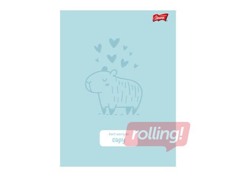 Klade Unipap, Capybara, rūtiņu, pasteļzila, A5, 32 lapas