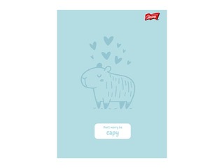 Klade Unipap, Capybara, rūtiņu, pasteļzila, A5, 32 lapas