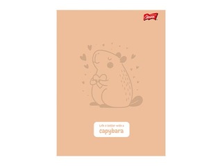 Klade Unipap, Capybara, rūtiņu, pasteļoranža, A5, 32 lapas