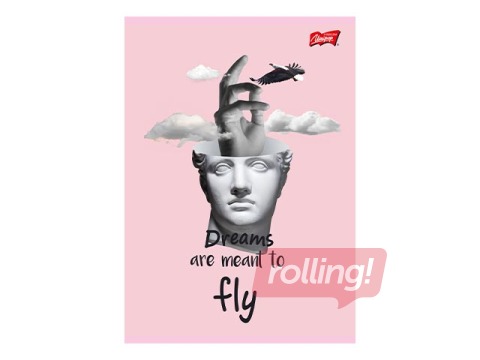 Klade Unipap, Dreams are meant to Fly, rūtiņu, A5, 60 lapas
