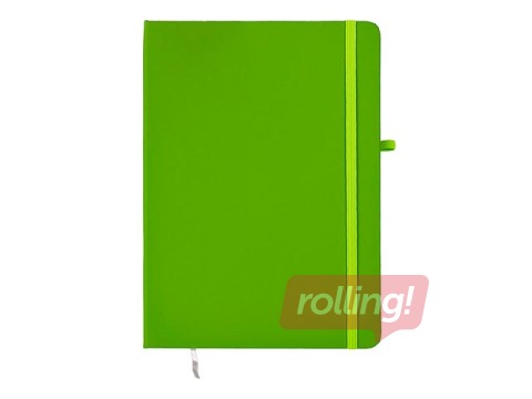 Piezīmju grāmata ar gumiju Centrum, cietos vākos, līniju, zaļa, A5, 80 lapas