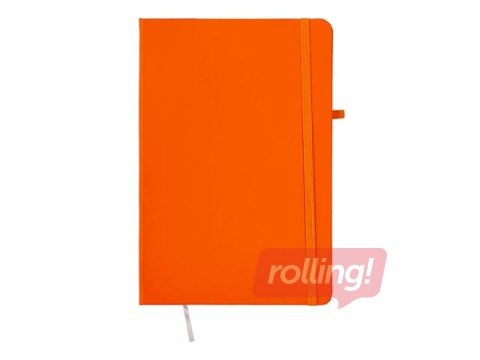 Piezīmju grāmata ar gumiju Centrum, cietos vākos, līniju, oranža, A5, 80 lapas