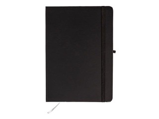 Piezīmju grāmata ar gumiju Centrum, cietos vākos, līniju, melna, A5, 80 lapas