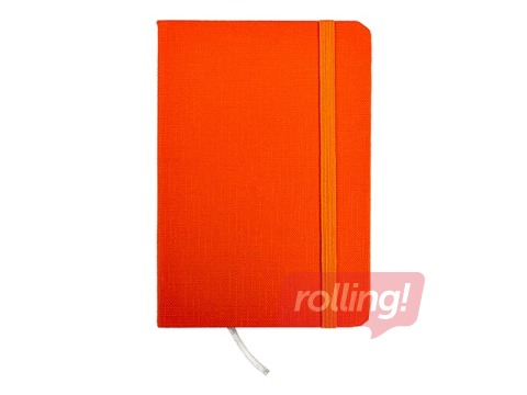 Piezīmju grāmata ar gumiju Centrum, cietos vākos, līniju, oranža, A6, 80 lapas