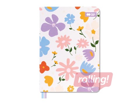 Klade ar grāmatzīmi Bloom-Pastel, A5, rūtiņu, 80 lapas