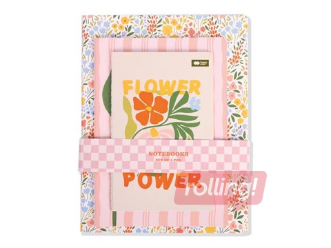 Klažu komplekts Bloom, līniju, rūtiņu un punktiņu, 80g/m2, 3 gab.