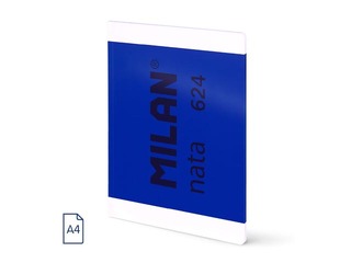 Klade mīkstos vākos Milan, Nata®, A4, līniju, zila, 48 lapas