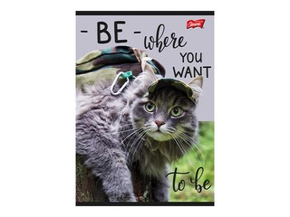 Klade Unipap, Travel Cat, rūtiņu, A5, 60 lapas