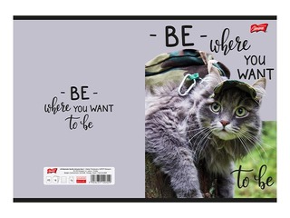 Klade Unipap, Travel Cat, rūtiņu, A5, 60 lapas