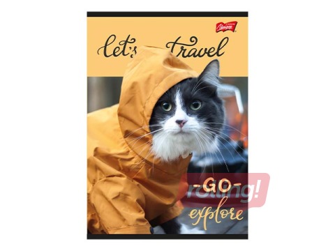 Klade Unipap, Travel Cat, rūtiņu, A5, 60 lapas