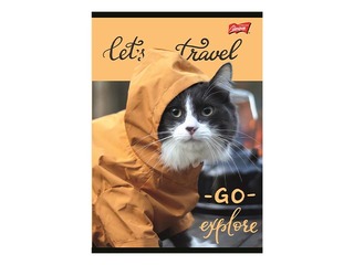 Klade Unipap, Cats Travel, rūtiņu, A4, 80 lapas