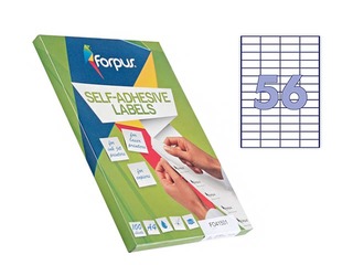 Uzlīmes Forpus, A4, 52.5x21.2mm, 100 loksnes, baltas