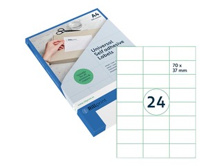 Uzlīmes Rillprint, A4, 70x37 mm,100 loksnes, baltas 