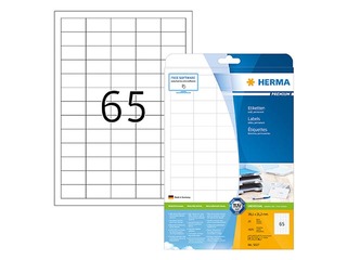 Uzlīmes Herma Special, A4, 38.1x21.2 mm, 25 loksnes, saldētavai