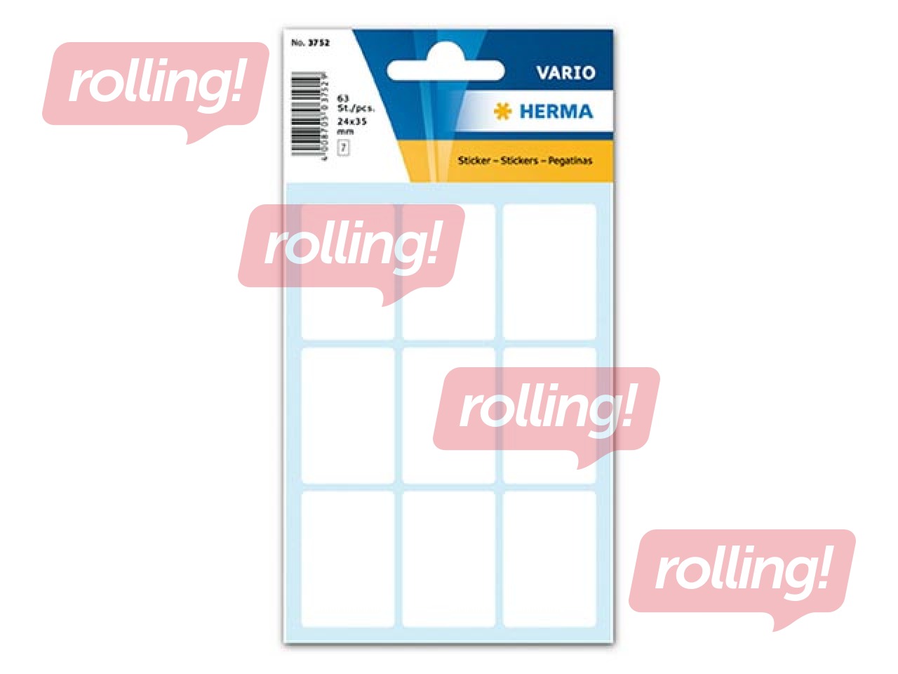 Uzlīmes Herma Vario, 24x35 mm, baltas