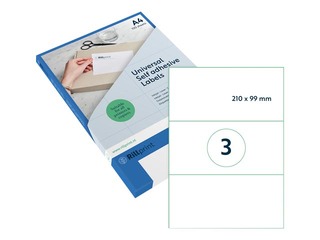 Uzlīmes Rillprint, A4, 210x99 mm,100 loksnes, baltas 