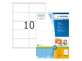 Uzlīmes Herma, 105x57 mm, 100 loksnes, balta