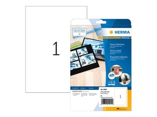 Uzlīmes Herma  A4, 210x297 mm, glancētas 25 loksnes, baltas, noturīgas