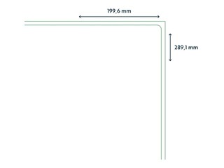 Uzlīmes Rillstab, A4, 199.6x289.1 mm,100 loksnes, baltas (ar noapaļotiem stūriem) 