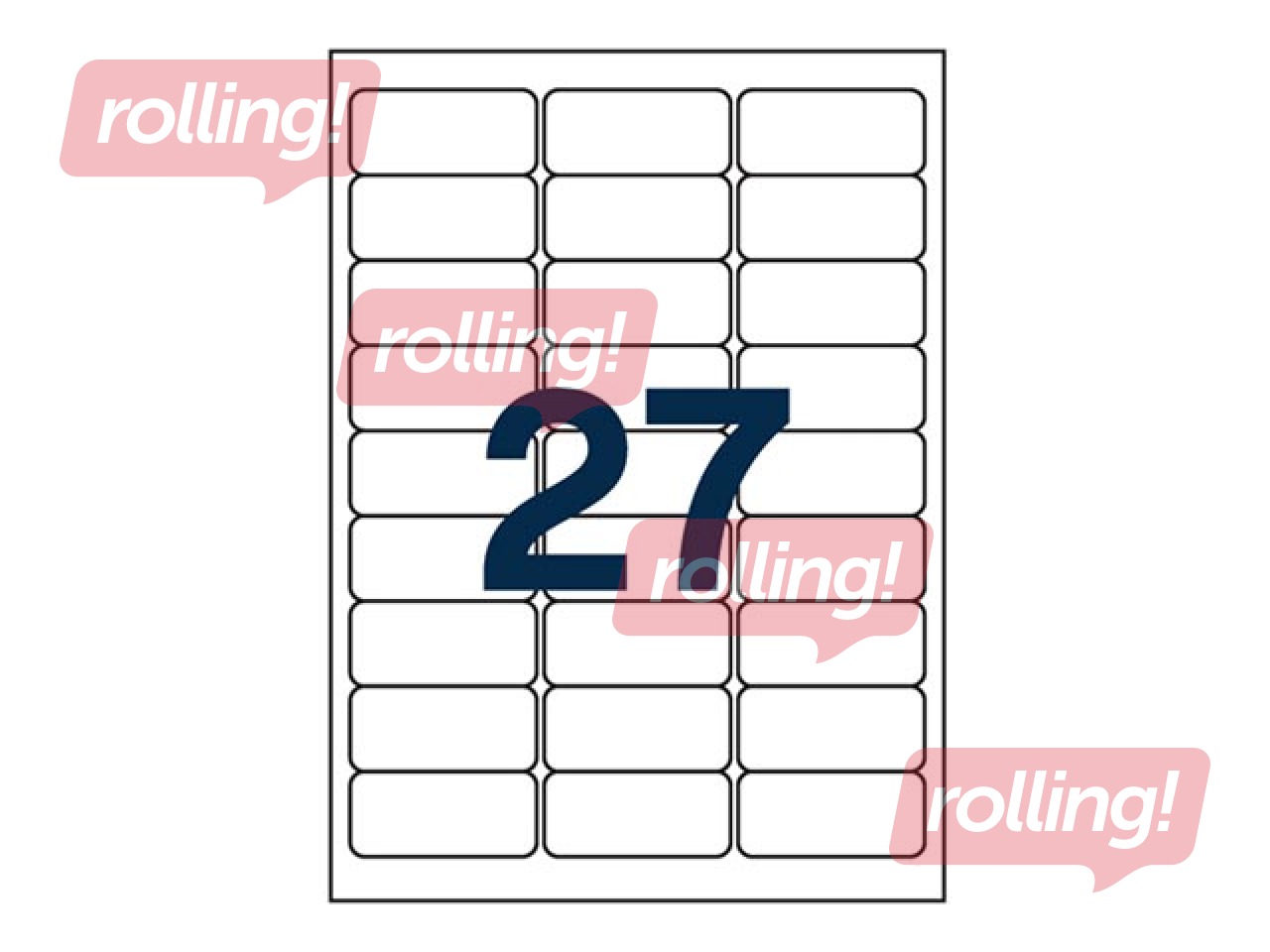 Uzlīmes APLI tekstīlam, 63.5x29.6mm, 20 loksnes/540 uzlīmes