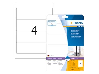 Uzlīmes Herma A4, 192x61 mm, 10 loksnes, baltas