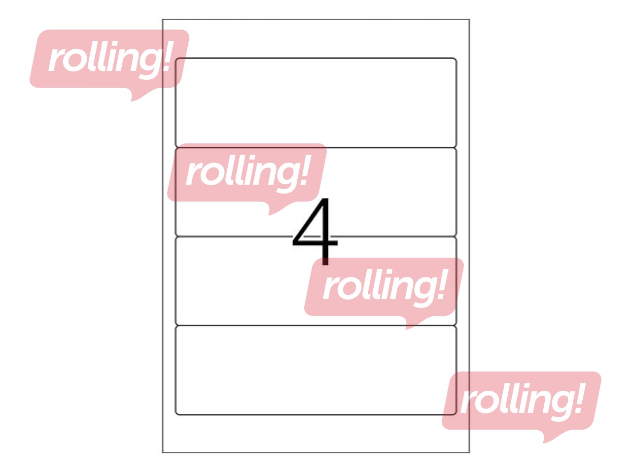 Uzlīmes Herma A4, 192x61 mm, 10 loksnes, baltas