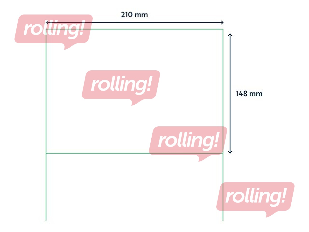 Uzlīmes Rillprint, A4, 210x148 mm, 1000 loksnes, baltas