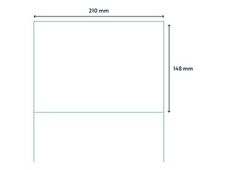 Uzlīmes Rillprint, A4, 210x148 mm, 1000 loksnes, baltas