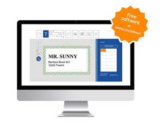 Uzlīmes Herma Special A4, 210x297 mm, 25 loksnes, dzeltenas, noturīgas