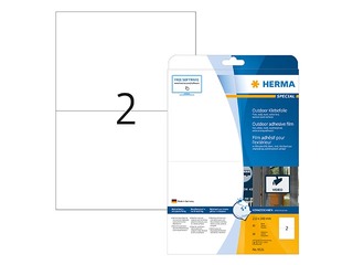 Uzlīmes Herma A4, 210x148 mm, 10 loksnes, baltas, noturīgas