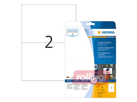 Uzlīmes Herma A4, 210x148 mm, 10 loksnes, baltas, noturīgas