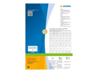 Uzlīmes Herma Premium A4, 70x67.7 mm 200 loksnes, baltas