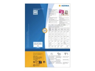 Uzlīmes Herma  A4, 96x139.7 mm, 80 loksnes, baltas