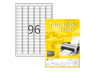 Uzlīmes Herma  A4, 30.5x16.9 mm, 100 loksnes, baltas