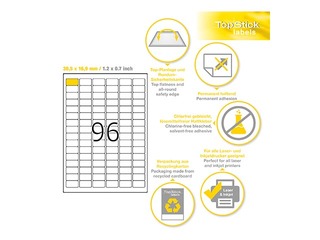 Uzlīmes Herma  A4, 30.5x16.9 mm, 100 loksnes, baltas