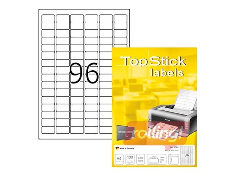 Uzlīmes Herma  A4, 30.5x16.9 mm, 100 loksnes, baltas