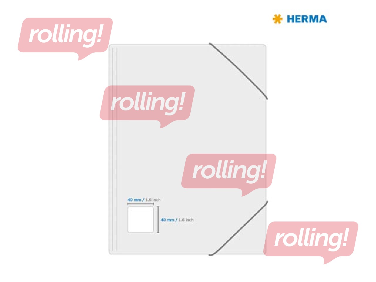 Uzlīmes Herma, QR koda, A4, 40x40mm, baltas, noturīgas, 25 loksnes