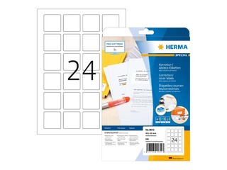 Uzlīmes Herma, QR koda, A4, 40x40mm, baltas, noturīgas, 25 loksnes